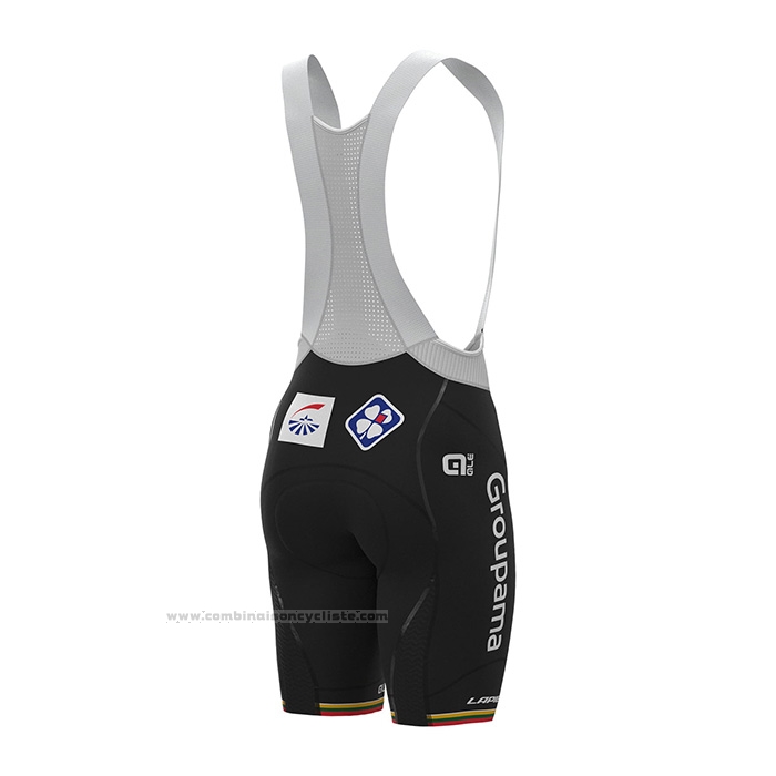 2022 Maillot Cyclisme Groupama FDJ Blanc Jaune Vert Rouge Manches Courtes et Cuissard